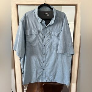 Habit Skirr River men's short-sleeve fishing shirt UPF 40+ sun protection sz 2XL